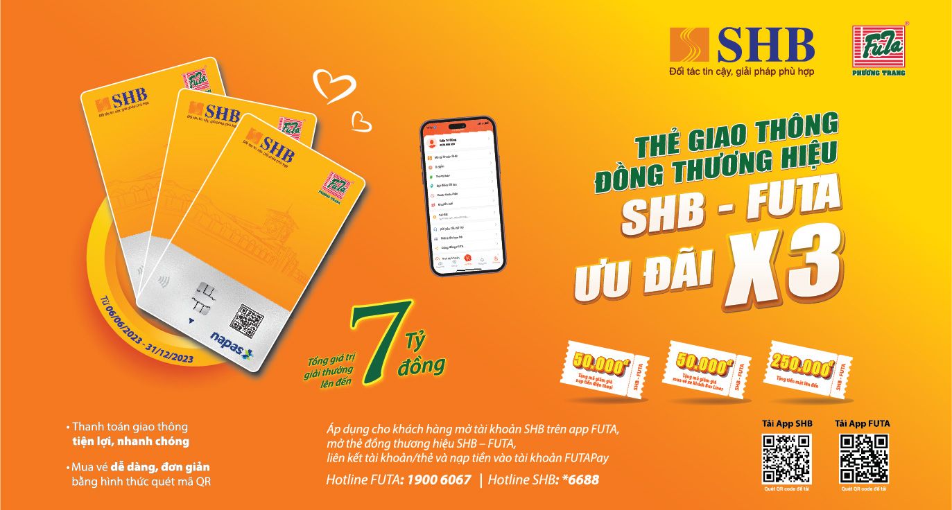 FUTA ĐỒNG HÀNH CÙNG SHB - X3 QUÀ TẶNG